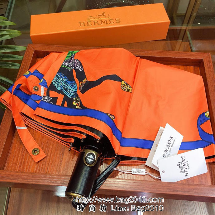 HERMES愛馬仕 年度最新火爆單品 極品H家自動傘 防雨防紫外線隔熱傘  sll1028
